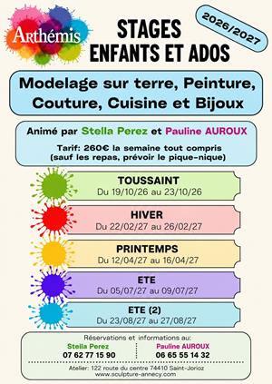 Stages durant les vacances  2026/2027 Enfants et Ados